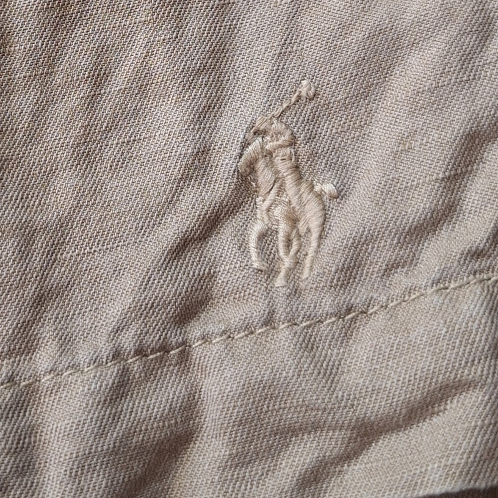 Polo Ralph Lauren Classic Fit Mens XL Beige Elastic Waist Shorts with Drawstring
